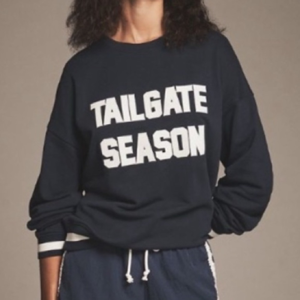 Beach Riot x Anthropologie Medium Sweatshirt Pullover Tailgate Season Cotton NWT